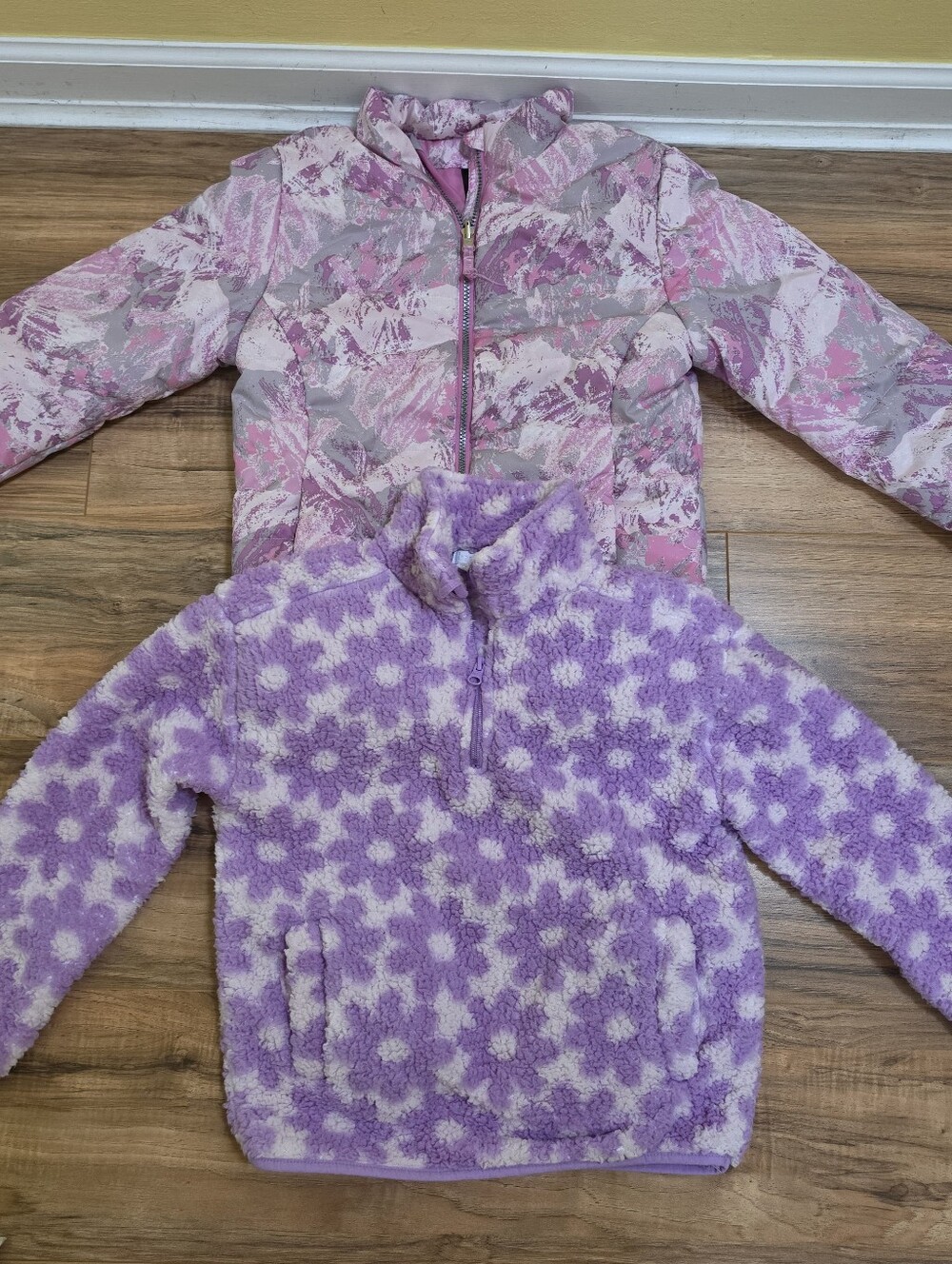 Gerry Girls' Jacket + Btween girls daisy flower fleece pullover